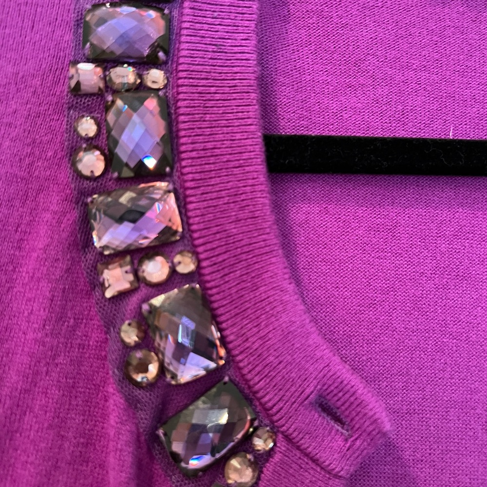 Kate Spade Purple Crew Neck Sweater Vibrant Knit